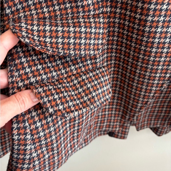 Maeve by Anthropologie Asymmetrical Houndstooth Blazer Jacket Size XS - Picture 5 of 10